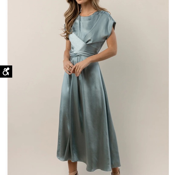 BOHME ROSALIND MIDI DRESS IN BLUE - Picture 2 of 8